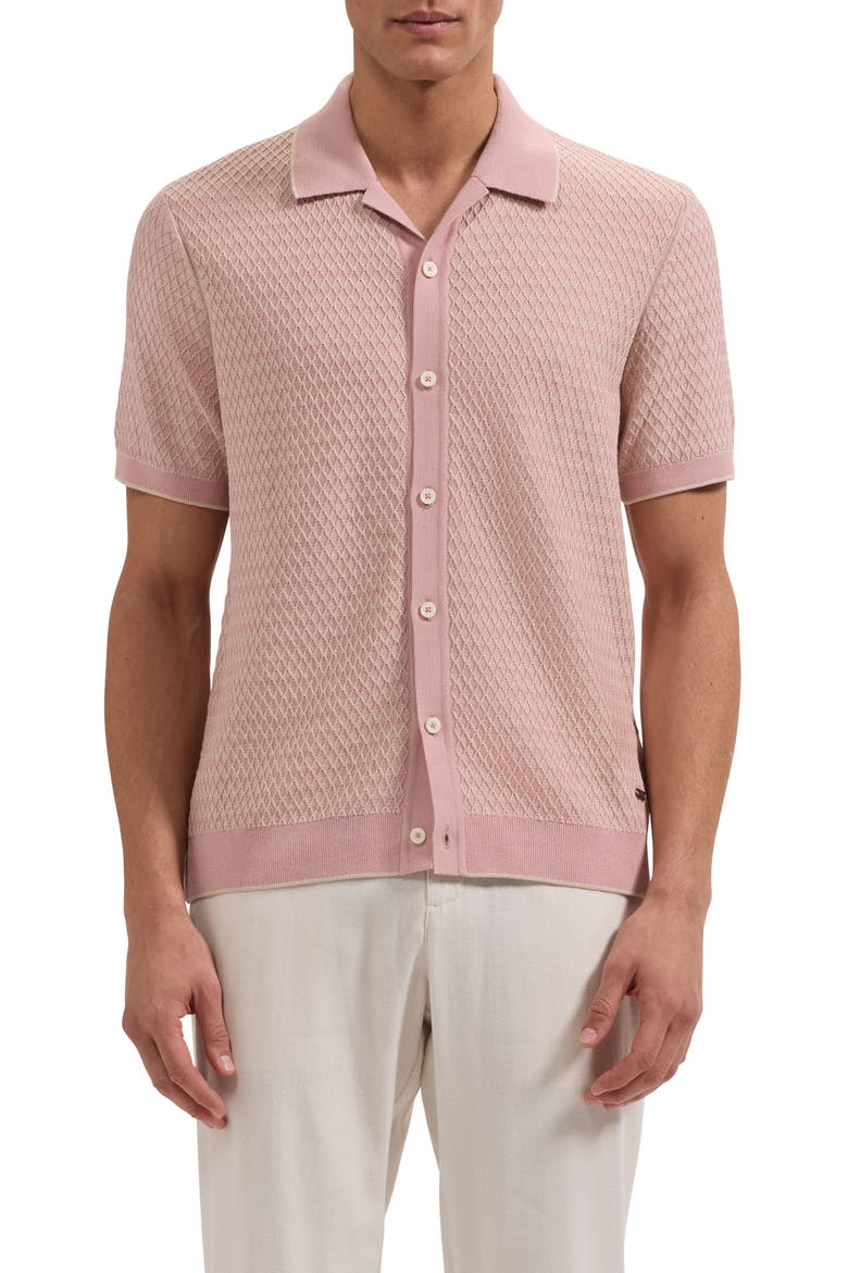 Short Sleeve Cardigan, Main, color, DUSTY PINK