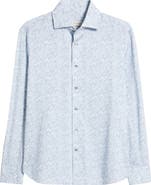 Bugatchi OoohCotton® Devon Paisley Print Button-Up Shirt