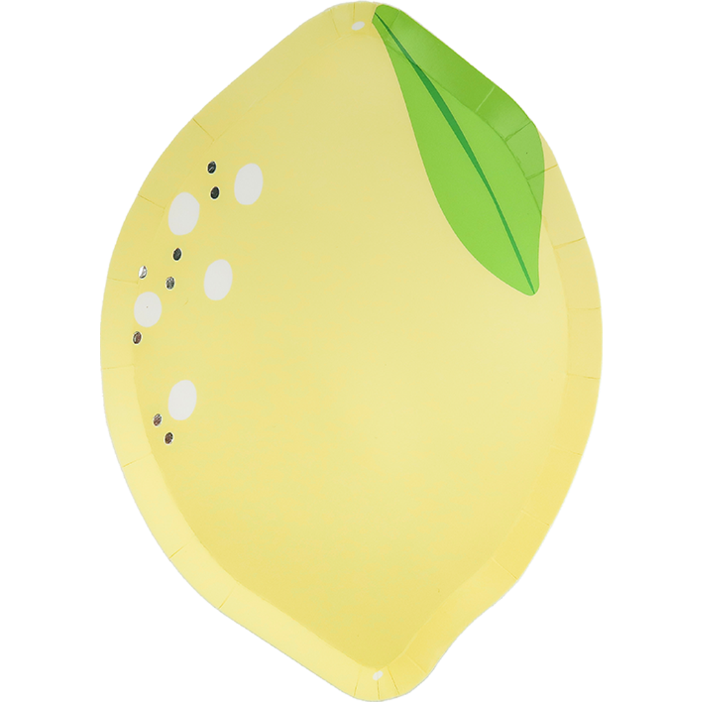 Jollity & Co . Le Dinner Lemon Dessert Plates In Yellow