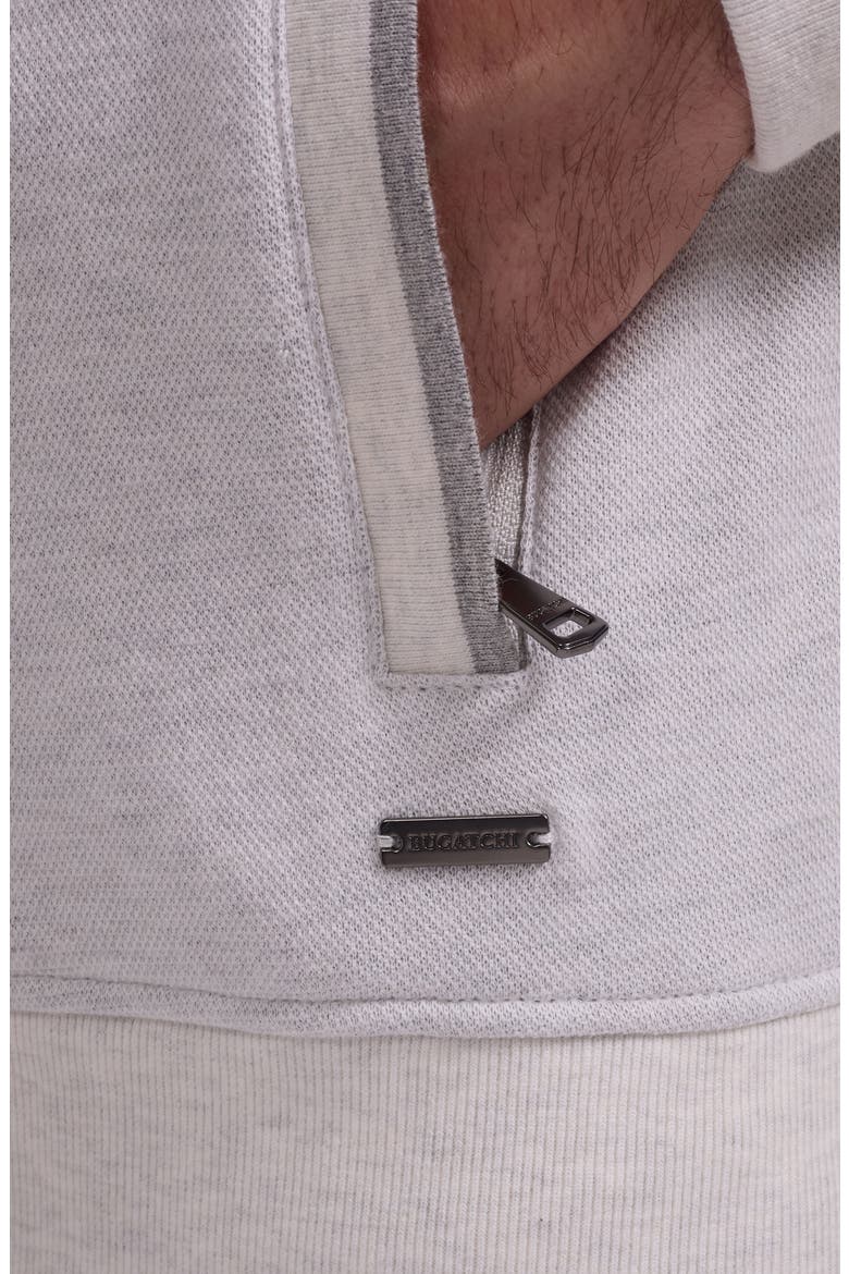 Piqué Zip Hoodie, Alternate, color, CHALK
