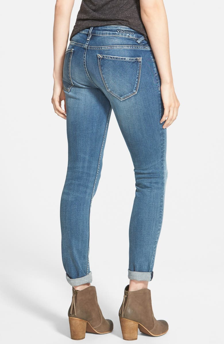 Vigoss 'Tomboy' Distressed Skinny Jeans, Alternate, color,