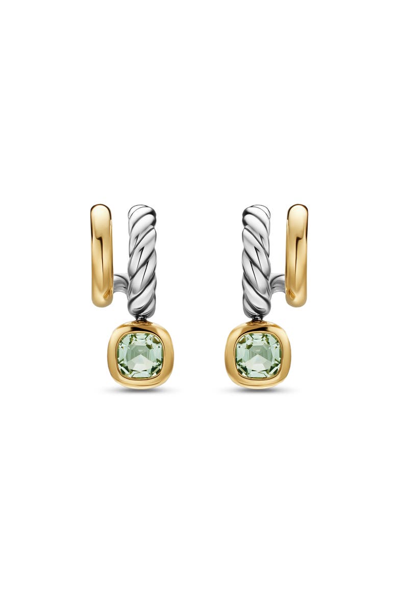 Mercer® Color Two-Row Drop Earrings, 19.5mm, Main, color, PRASIOLITE