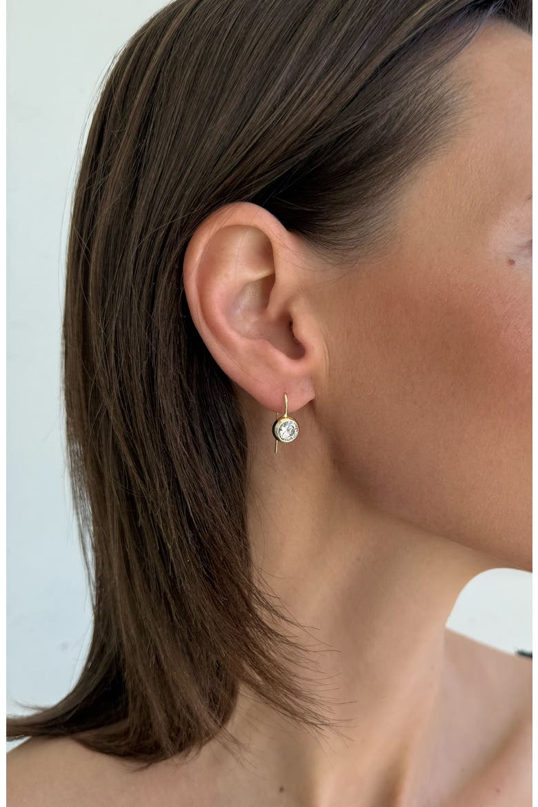 14K Gold Plate Crystal Earrings, Alternate, color, GOLD