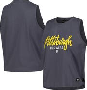 THE WILD COLLECTIVE Women's The Wild Collective Charcoal Pittsburgh Pirates Side Knot Tank Top