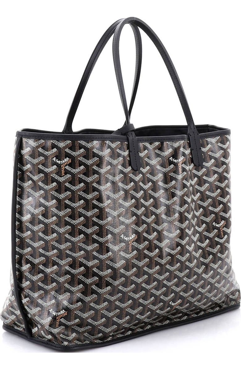 Pre-Owned Goyard Anjou Reversible Tote Printed Coated Canvas PM, Alternate, color, Black