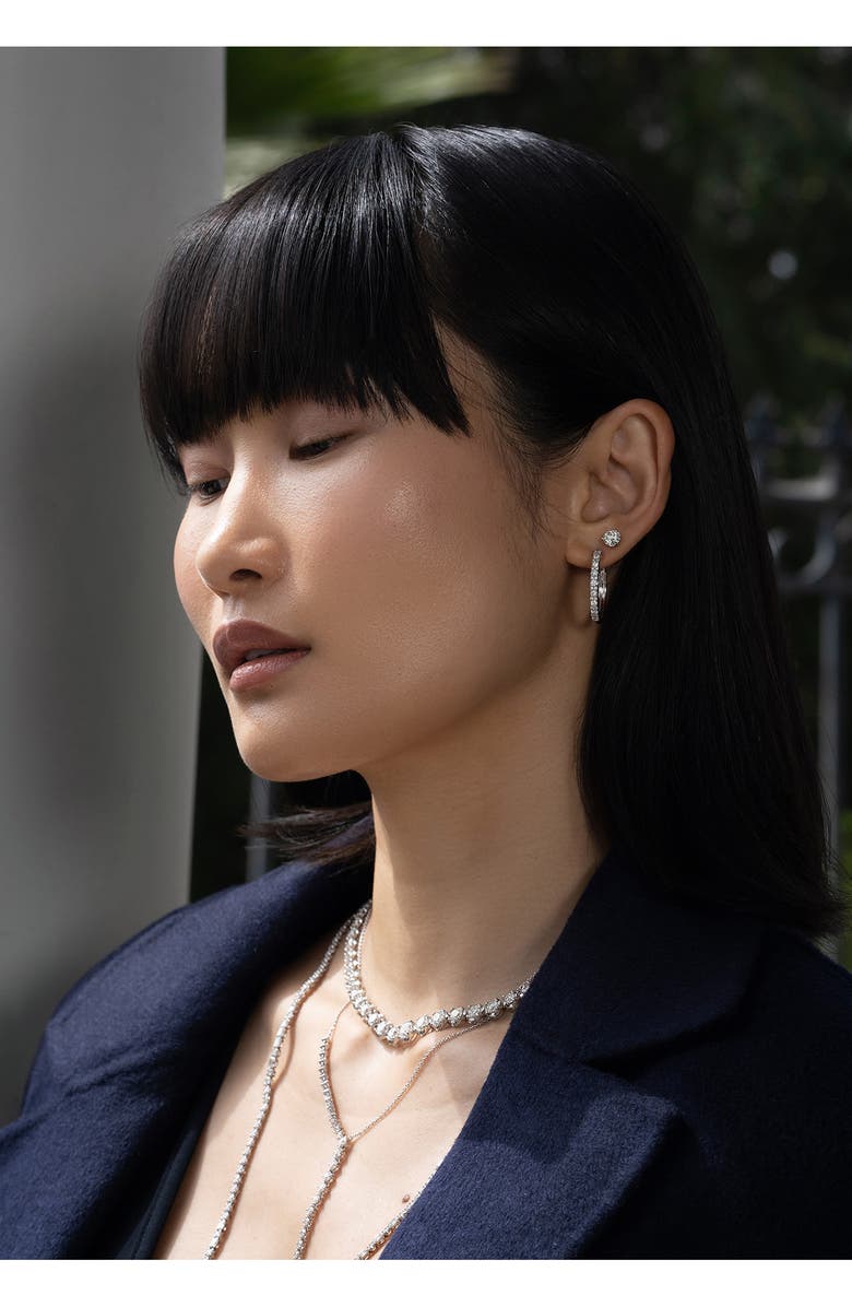 Bony Levy Mika Diamond Hoop Earrings, Alternate, color, 18K White Gold