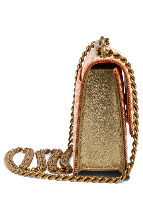Kurt Geiger London Small Shoreditch Croc Embossed Leather Convertible Crossbody Bag In Open White