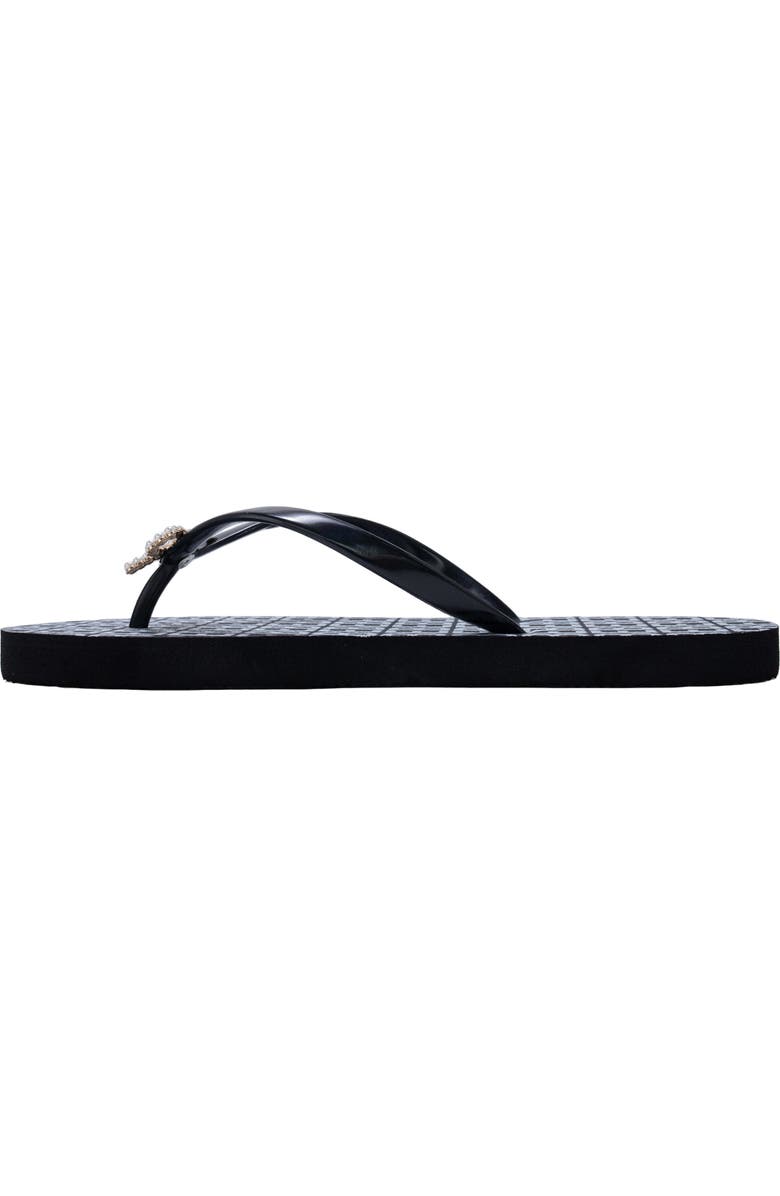 bebe Charm Flip Flop, Alternate, color, Black