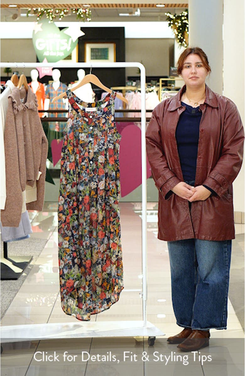 Holly Floral Pleated Cotton Voile Nightgown, sales video thumbnail