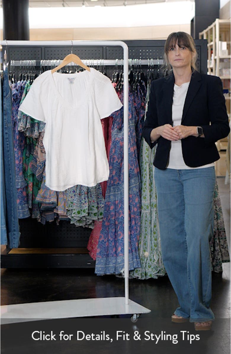 Flutter Sleeve Cotton Gauze Top, sales video thumbnail