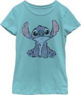 Lilo & Stitch Girl's Lilo & Stitch Watercolor Stitch  Graphic T-Shirt