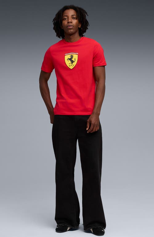 Puma X Ferrari Sportswear Shield Graphic T-shirt In Red