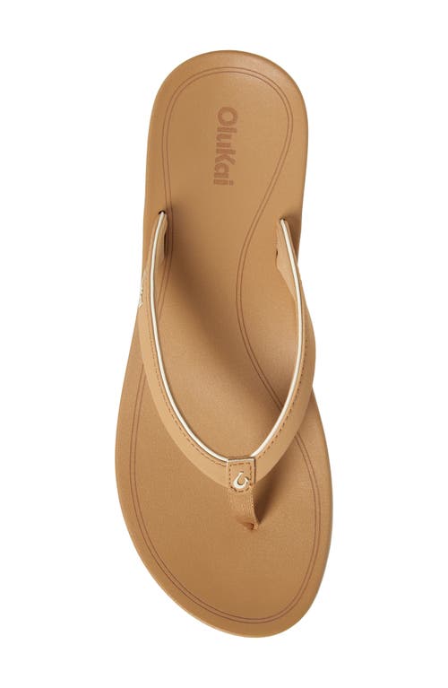 Olukai Uiki Water Resistant Flip Flop In Sand