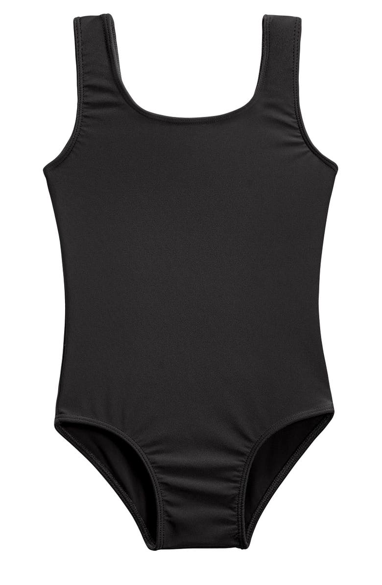 CITY THREADS Girls UPF 50+ Nylon/Spandex Blend One-Piece Swimsuit, Alternate, color, Black
