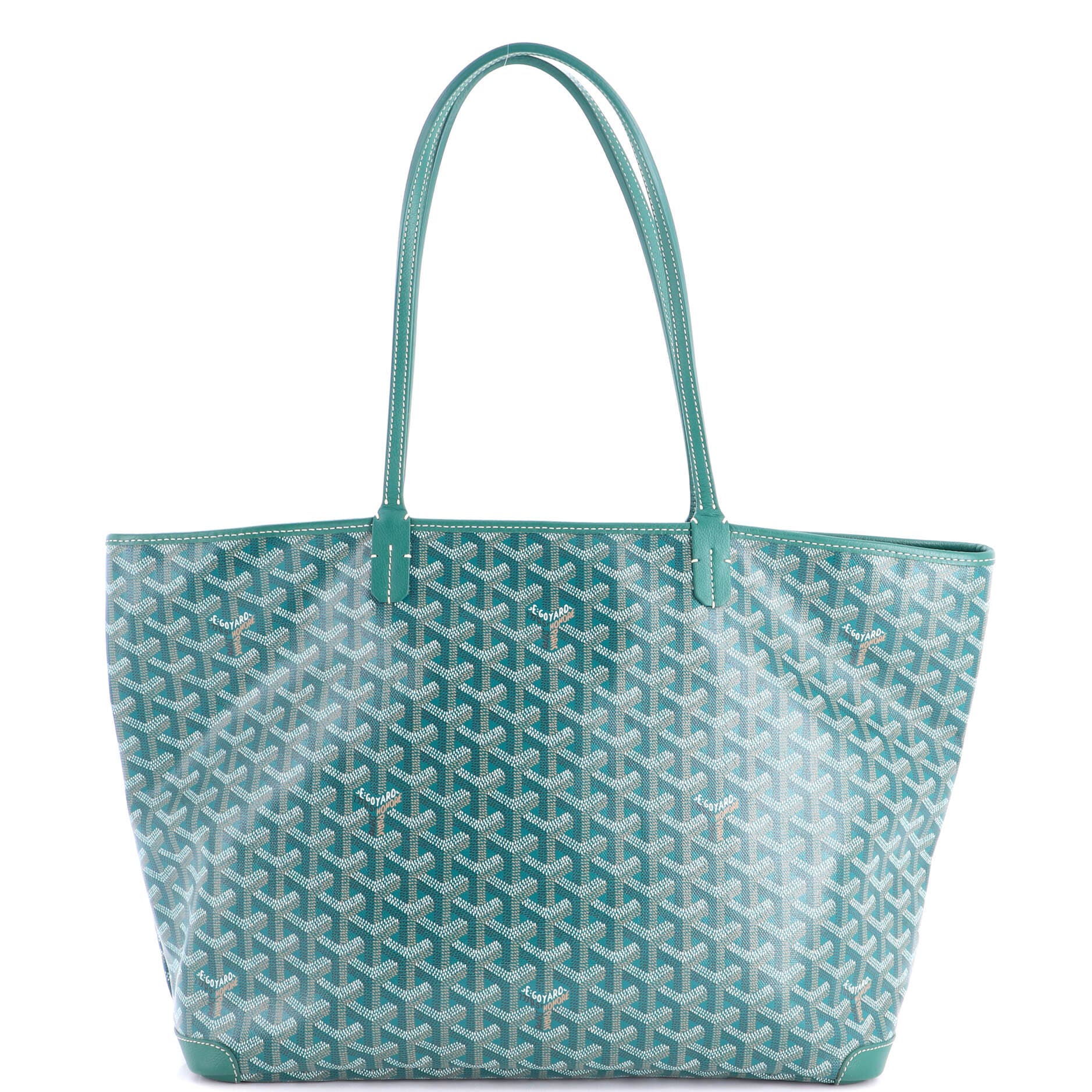 Pre-Owned Goyard Artois Tote Coated Canvas MM, Main, color, Green