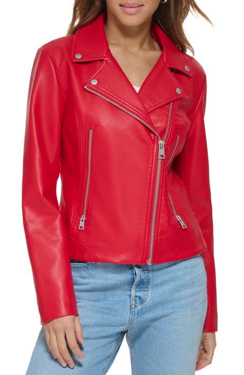 Faux Leather Moto Jacket