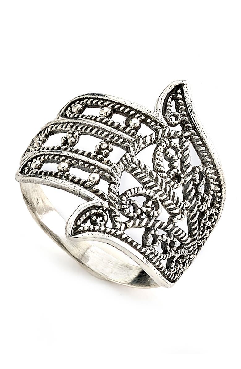 SAMUEL B. Beaded Filigree Hamsa Ring, Main, color, 