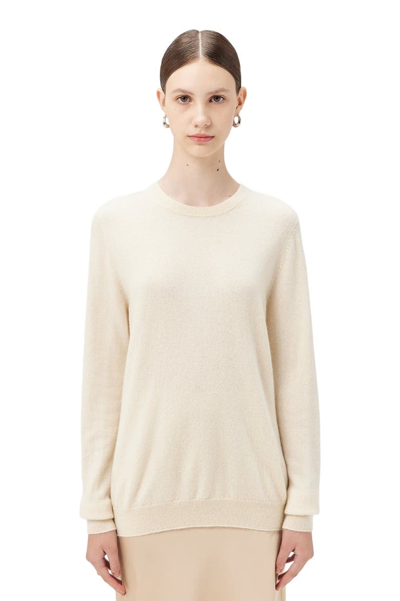 Essential Cashmere Crewneck Sweater, Alternate, color, off white