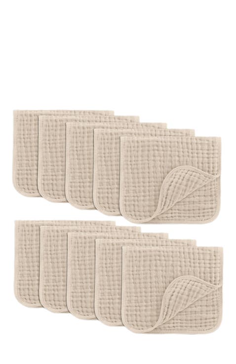 Muslin Burp Cloth for Baby, Pack of 10