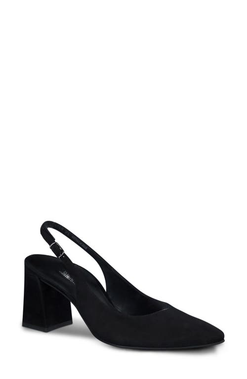 Paul Green Toluca Pointed Toe Slingback Pump in Black Suede 