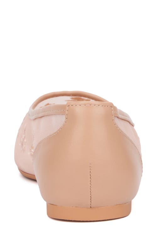 New York And Company Elisabette Mesh Flat In Beige