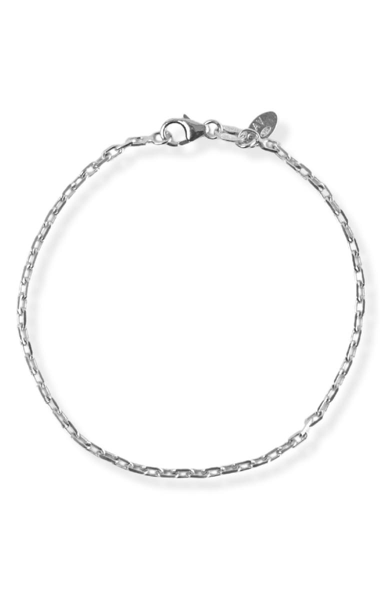 Argento Vivo Sterling Silver Paper Clip Chain Bracelet, Main, color, 