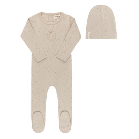 Speckled Bunny Collection -  Footie + Beanie
