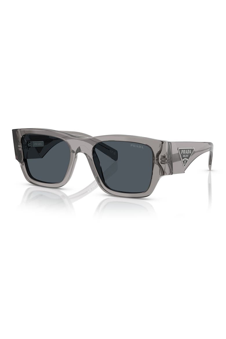 54mm Square Sunglasses, Alternate, color, TRANSPARENT GREY