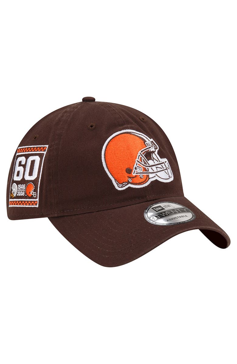 New Era Men's New Era Brown Cleveland Browns Distinct 9TWENTY Adjustable Hat, Main, color, Brown