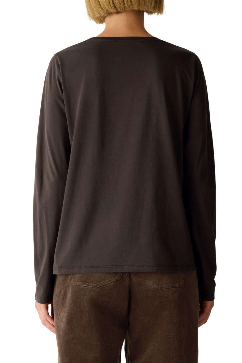 Organic Cotton Crewneck T-Shirt, Alternate, color, COFFEE