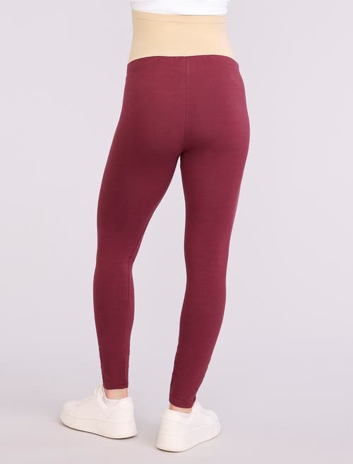 Motherhood Maternity Essential Stretch Secret Fit Over The Belly Maternity Leggings In Red