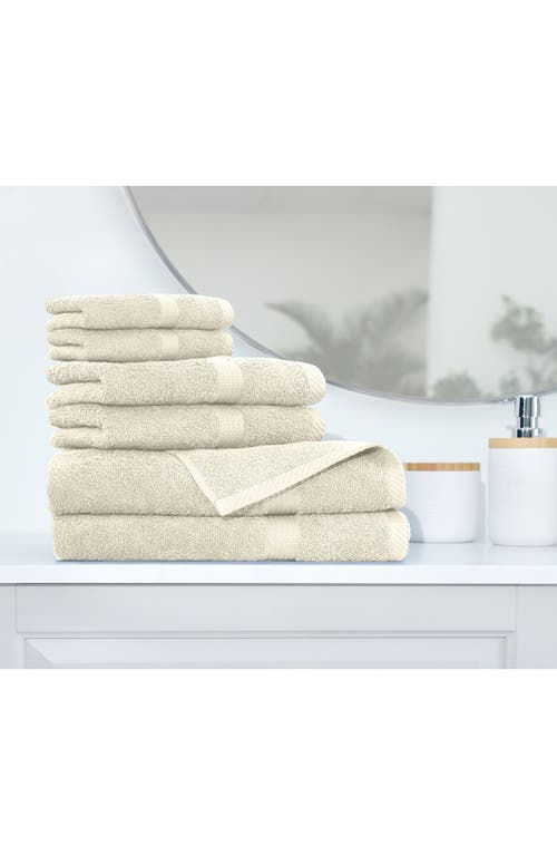 Utica Essentials 6-piece Cotton Bath Towel Set In Ecru