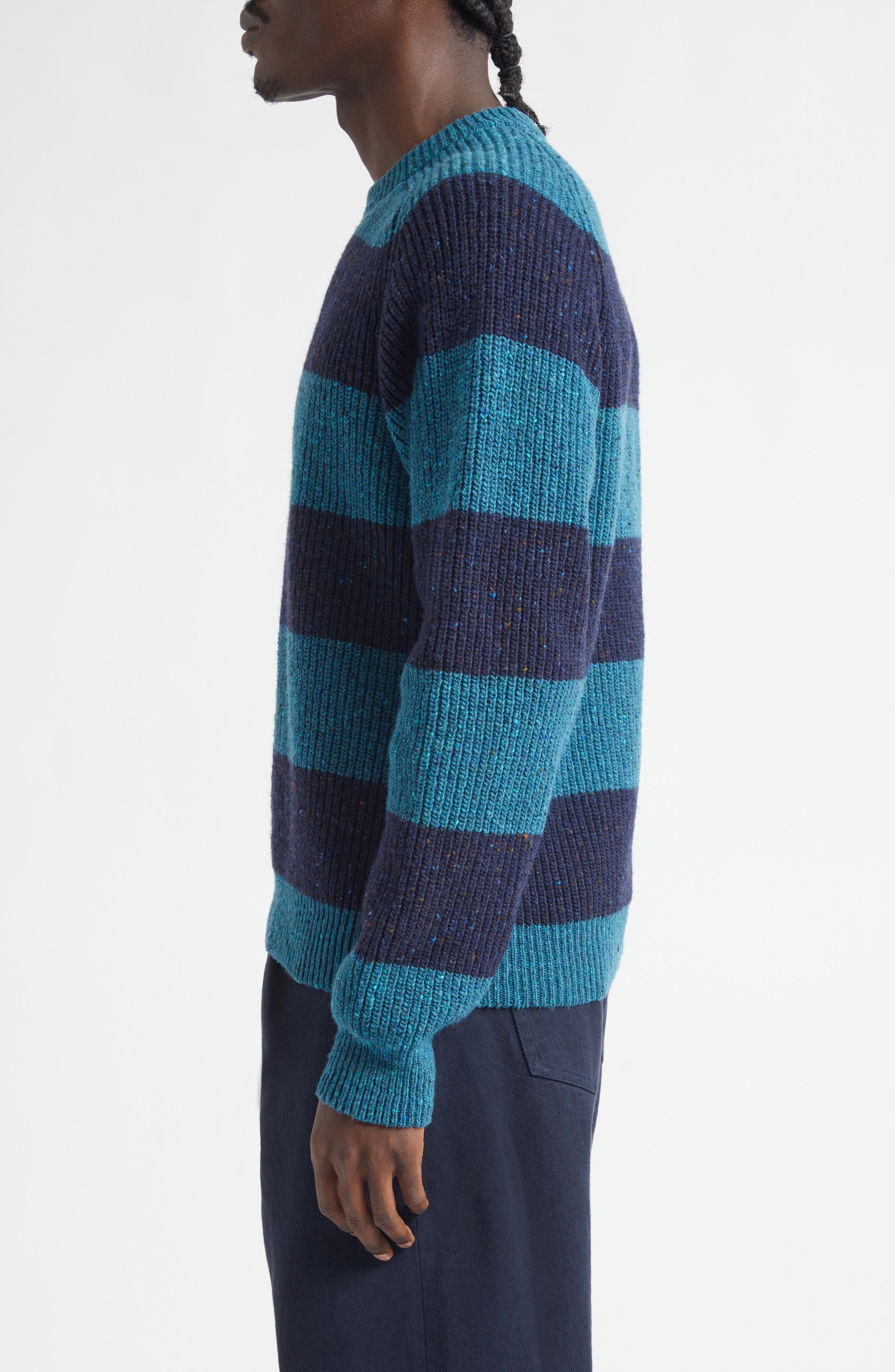Stripe Donegal Wool Sweater (Men) | Nordstrom