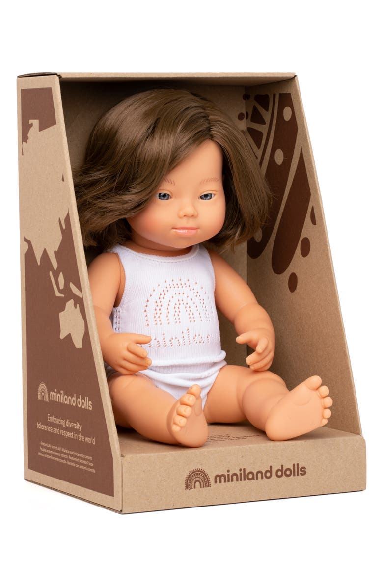 Miniland Caucasian Girl Baby Doll with Down Syndrome, Alternate, color, 