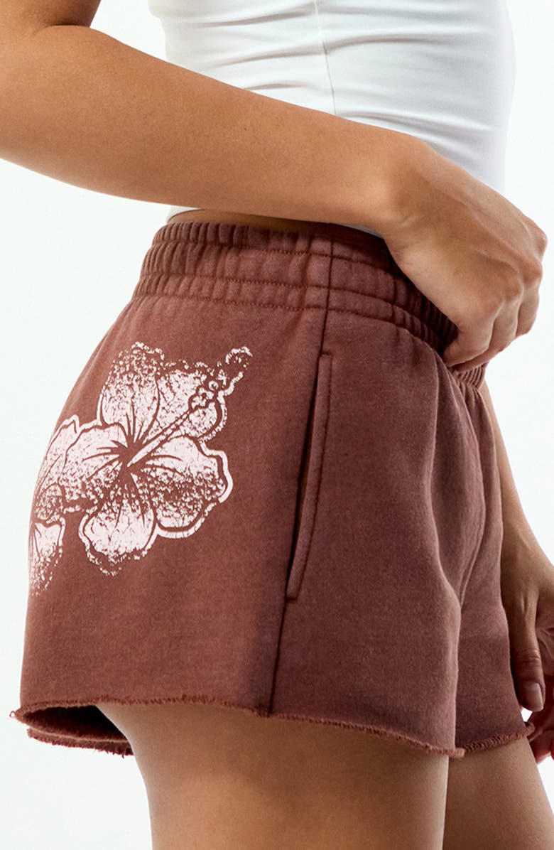 PacSun Hibiscus Core Micro Shorts, Alternate, color, Brown
