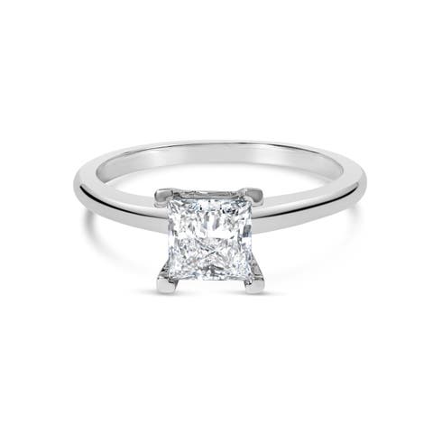 14K White Gold 1.0 Cttw Lab-Grown Diamond Engagement Ring