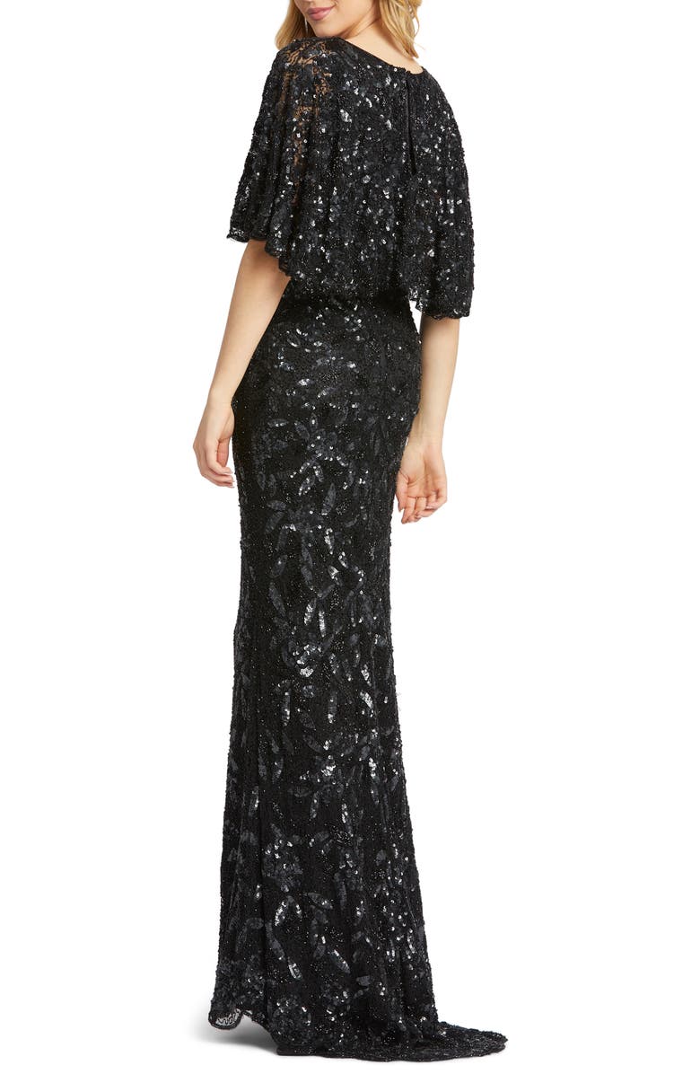 Mac Duggal Sequin & Bead Embellished Gown, Alternate, color,