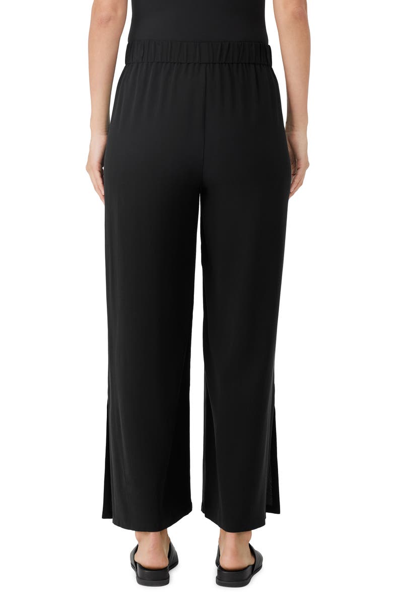 Eileen Fisher Silk Georgette Crepe Ankle Straight Leg Pants, Alternate, color, 