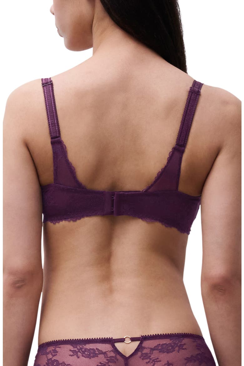 Illusion Underwire Demi Bra, Alternate, color, AUBERGINE LUREX