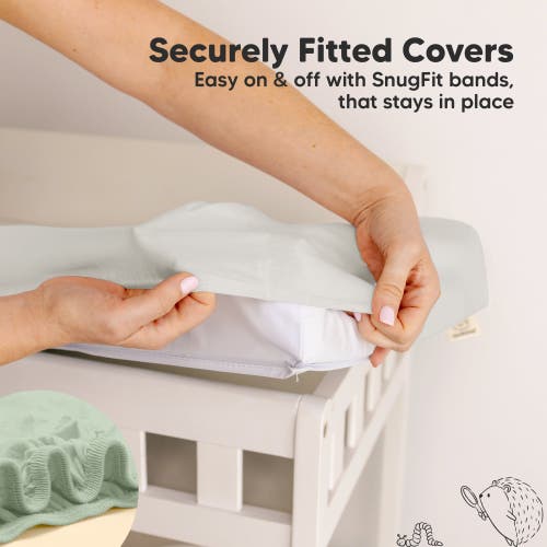 Keababies 2-pack Isla Changing Pad Covers In Sage
