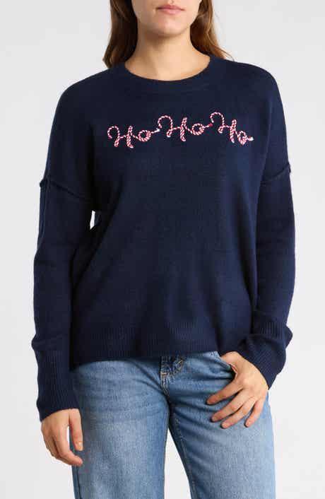 Holiday Candy Cane Stitch Sweater