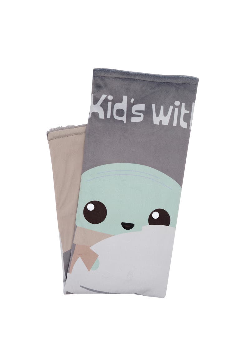 Star Wars The Kids with Me Grogu/The Child/Baby Yoda Baby Blanket, Alternate, color, Grey