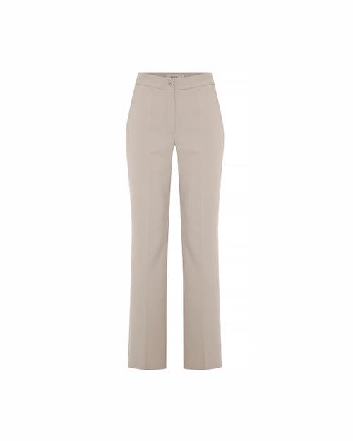 Theo The Label Daphne High-waist Side-slit Pant In Neutral