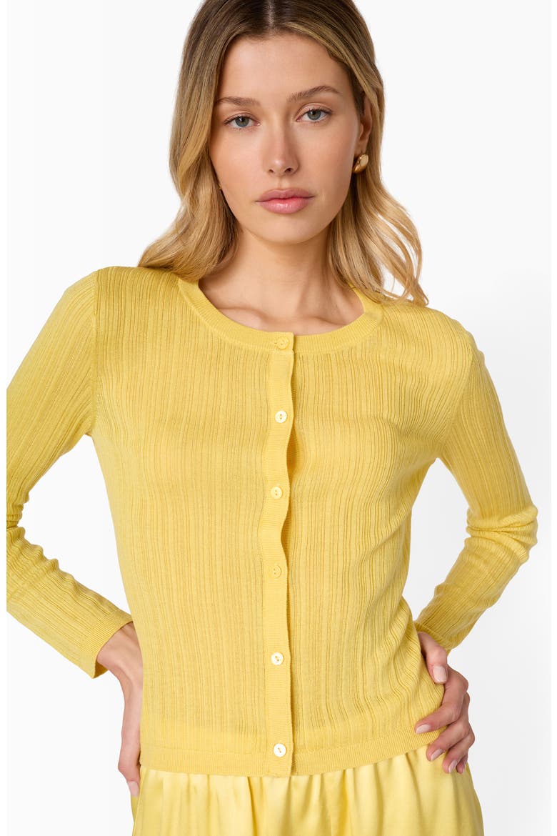 Maura Lightweight Cardigan, Alternate, color, CUSTARD