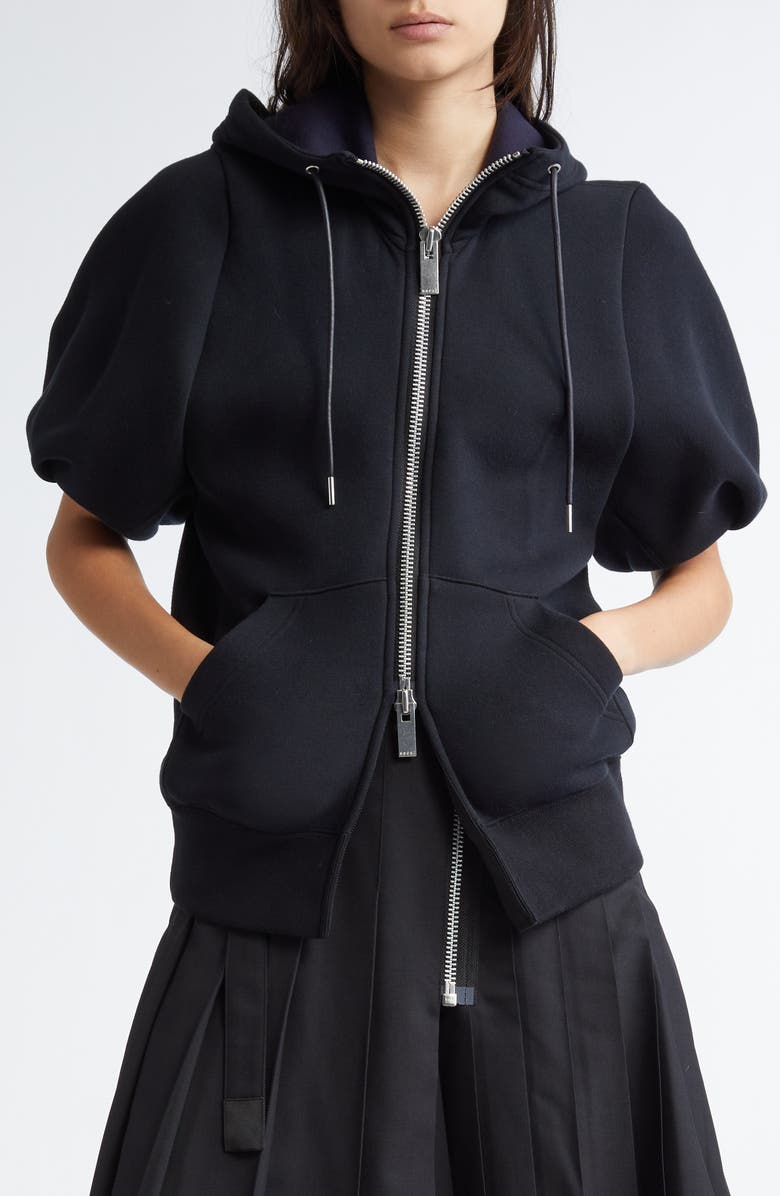 Sacai Puff Sleeve Zip Hoodie | Nordstrom