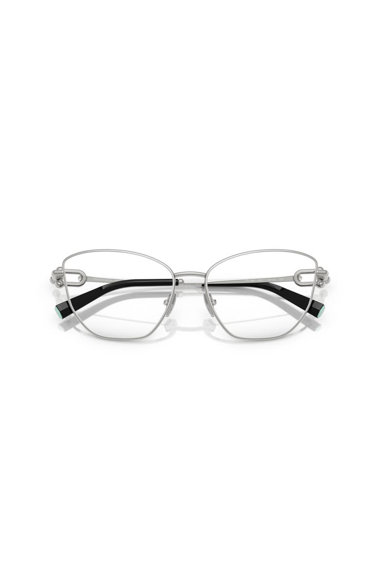 Tiffany & Co. 57mm Cat Eye optical glasses, Alternate, color, Silver
