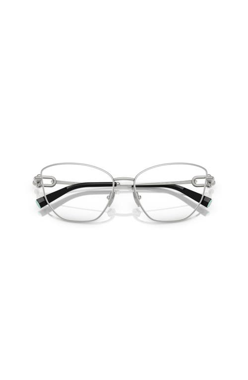 Tiffany & Co . 57mm Cat Eye Optical Glasses In Metallic