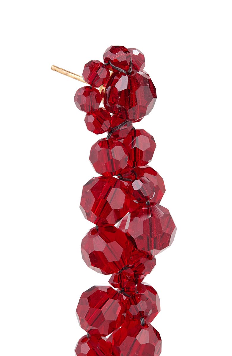 Simone Rocha Cluster Drop Earrings, Alternate, color, Blood Red