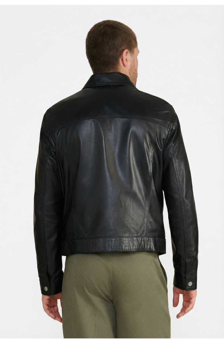 FURNIQ UK Maddox Leather Jacket, Alternate, color, Black