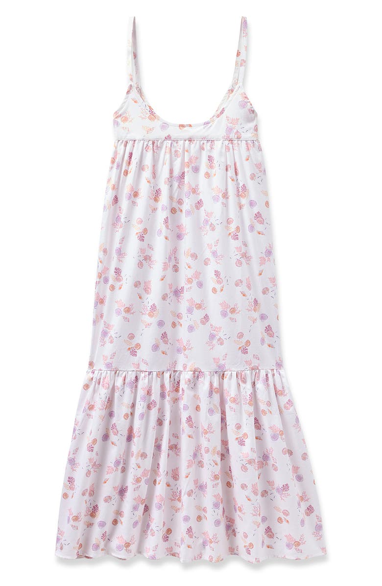 Petite Plume Chloe Cotton Twill Nightgown, Alternate, color, White